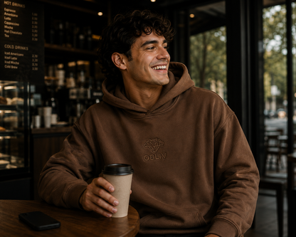 Origins Hoodie Chocolate — Calma Obliv 🍫